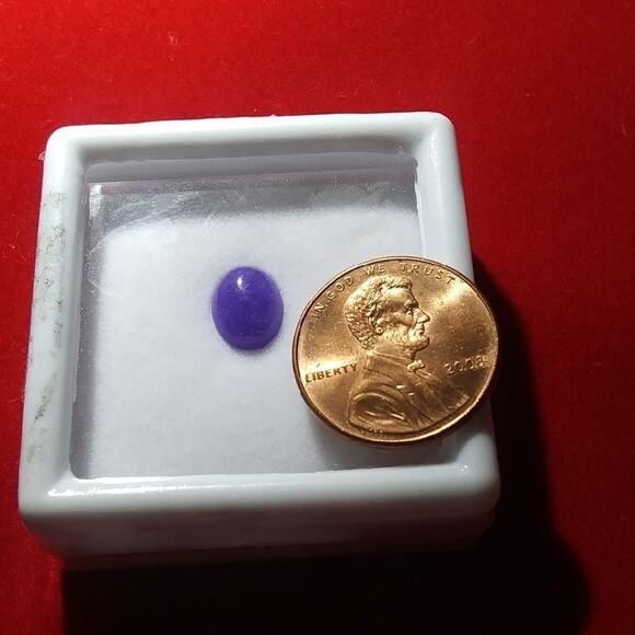 AAA rated Blue Jade Gem Stone New Premium Oval Cabachon 1.73 ctw - Picture 7 of 9